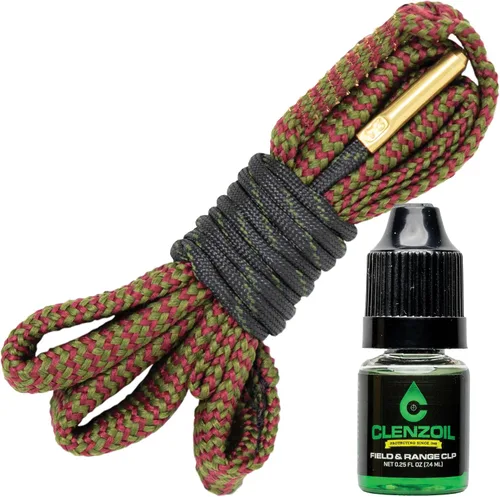Vista 14 de Clenzoil Cobra Bore Cleaner – Pull-Through Gun Barrel Cleaning Tool – Brass Brush Embedded in Cotton Bore Rope – Reusable & Washable – Includes CLP