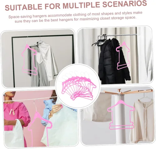 Vista 9 de CHILDWEET Perchas para pantalones, 10 piezas, colgador de trajes, juego de bebé, ropa para niños, ropa de plástico para niños pequeños para armario