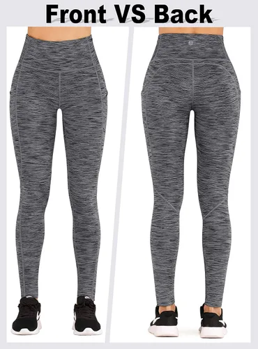 Vista 3 de IUGA - Leggings para mujer con bolsillos tiro alto y levantamiento de glúteos para yoga y entrenamiento con 4 bolsillos