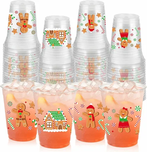 Vista 35 de ABURRORI 50 Piezas Vasos de Plástico de 12 Onzas Otoño Acción de Gracias, Vasos de Fiesta de Otoño Acción de Gracias con Estampado de Hoja de Arce
