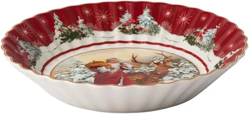 Vista 2 de Villeroy & Boch - Cuenco de fantasía de juguete, grande, intercambiable de regalos 9.8 x 1.8 in, porcelana premium, edición navideña, 14-8332-3631
