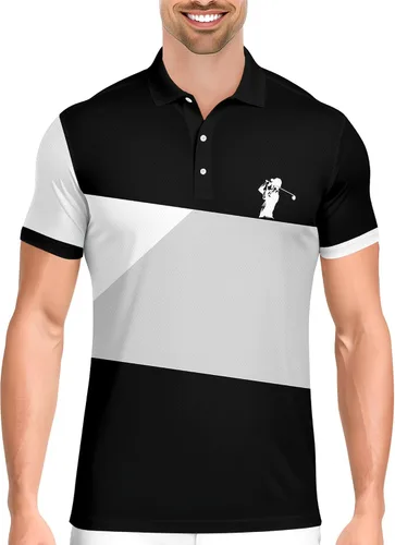 Vista 43 de PAGYMO Camisetas de golf divertidas para hombre, diseño de impresión loca Aop-polo-06361