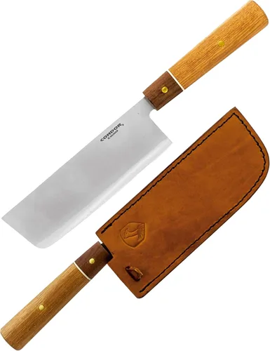 Vista 8 de Condor Cuchillo Santoku de cocina Kondoru Tool & Knife Cuchillo de pelar de acero inoxidable 440C con mango de nogal Cuchillo de cortar