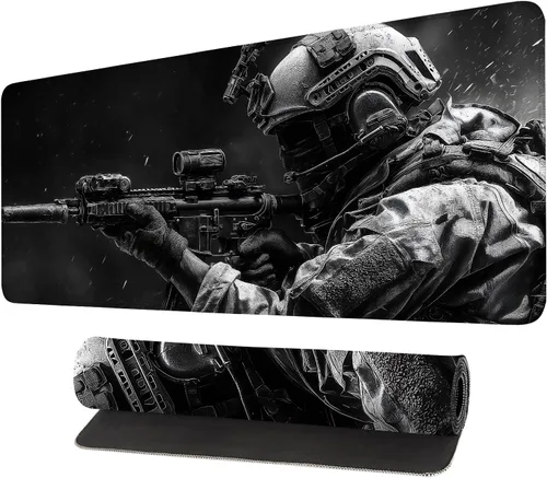 Vista 11 de Alfombrilla de mouse extragrande para juegos con base de goma antideslizante, impermeable para teclado, mouse y oficina, perfecta para jugadores