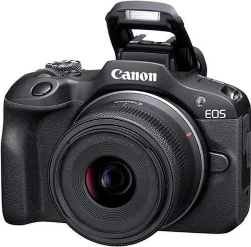 Vista 8 de Canon Cámara sin espejo EOS R100 con kit de video de lente de 0.709-1.772 in + filtros + estuche + tarjeta de memoria de 128 GB + agarre de cámara