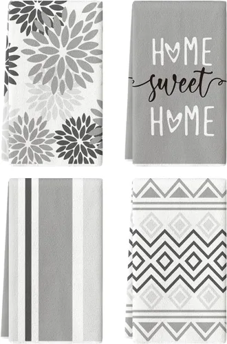 Vista 11 de Artoid Mode Toallas de Cocina Rayas Negras Home Sweet Home Boho Halloween Toallas de Platos, 18x26 Pulgadas Toallas de Mano de Decoración