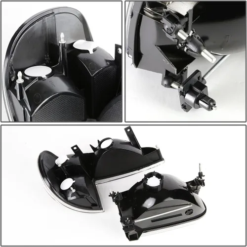 Vista 4 de Auto Dynasty Conjunto de Faros Delanteros Compatible con Ford Mercury Explorer Mountaineer 1995-2001, 4 Piezas Lado del Conductor y Pasajero Faros