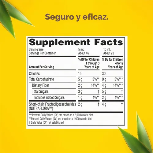 Vista 5 de Zarbee's Jarabe de fibra prebiótica para el cuidado digestivo para niños, 8 onzas líquidas