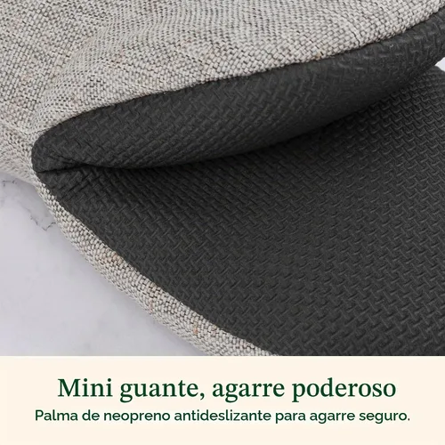 Vista 4 de Cuisinart Heritage - Mini guantes para horno, 2 unidades, neopreno, resistentes al calor 350F Gris texturizado