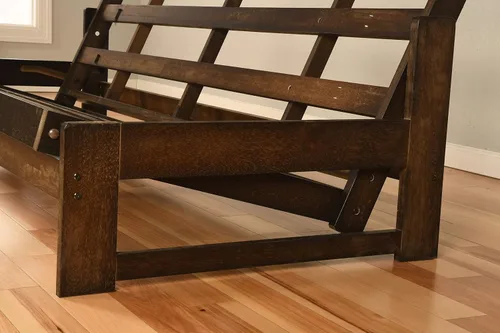 Vista 9 de Kodiak Furniture Aspen - Juego de futón con acabado de moca Reclaim, Oregon Trail Java, completo