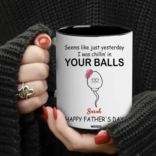 Vista 4 de WHIDOBE Taza personalizada para papá (1 niño) taza personalizada de 11 oz 15 onzas para papá de niños, regalo divertido para el día del padre