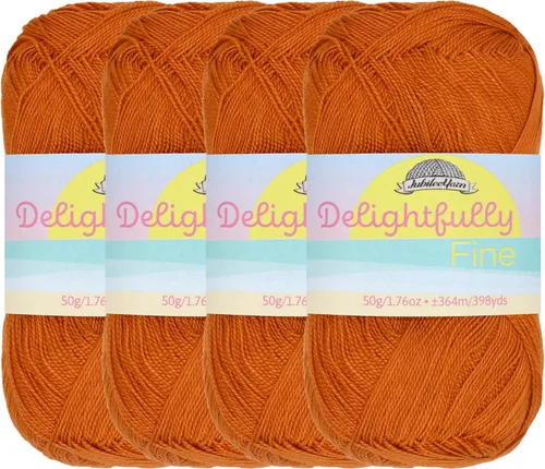 Vista 38 de JubileeYarn - Ovillo de hilo deliciosamente fino, 1.76 oz/madeja de rayón de bambú, color rosa polvo, 4 madejas