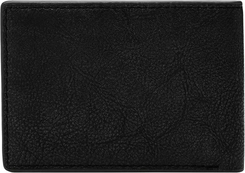 Vista 2 de Fossil Cartera de cuero delgada minimalista plegable con bolsillo frontal para hombre