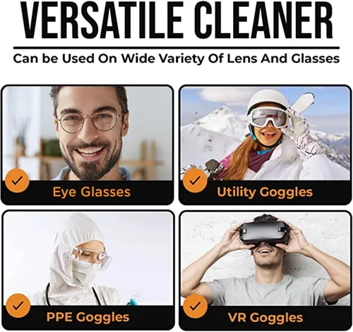 Vista 5 de Care Touch Toallitas antivaho para gafas, 100 toallitas para lentes envueltas individualmente (paquete de 2)