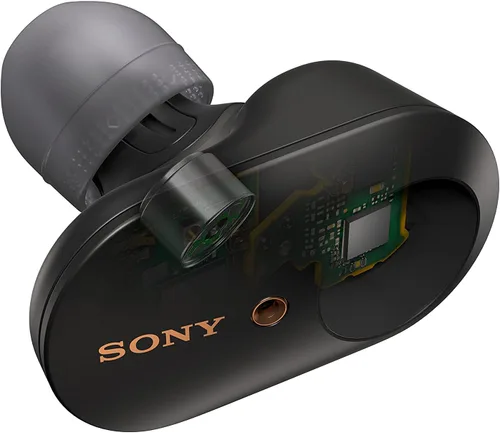 Vista 9 de Sony WF-1000XM3 Auriculares con cancelación de ruido líderes en la industria, auriculares inalámbricos con Alexa, control de voz y micrófono