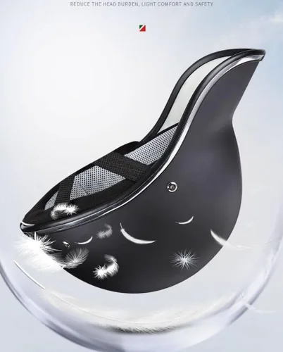 Vista 3 de Casco eléctrico retro Vespa para jóvenes, medio casco de motocicleta para adultos, casco ligero de invierno aprobado por DOT para hombres y mujeres