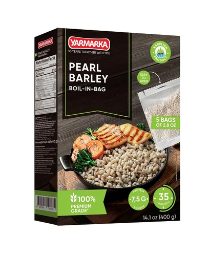 Vista 16 de Yarmarka Granos de trigo sarraceno hervido en bolsa, 5 x 80 g (14.1 oz) Kasha de grano entero descascarado, natural y puro, trigo sarraceno tostado