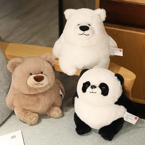 Vista 4 de Osos de peluche lindos sentados, animales de peluche suaves, juguetes de oso de peluche para dormir, regalos para niños, bebés y niñas