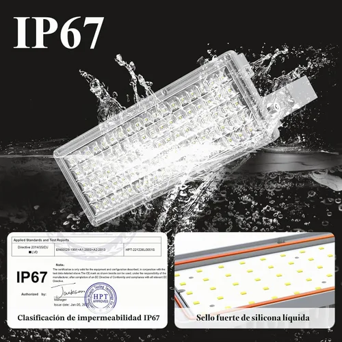 Vista 2 de Kekeou Luz de inundación de 100W LED, 14000LM 6500K luz exterior