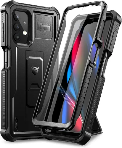 Vista 9 de Dexnor Funda para Samsung Galaxy A32 5G, [protector de pantalla y soporte integrados] Protección de grado militar resistente a prueba de golpes