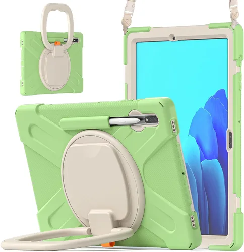 Vista 60 de 360 Rotation Case for Galaxy Tab ActivePro/Tab Active4 Pro/Active 5 Pro 10.1" Sturdy Cover Rotate Ring Stand Shoulder Carrying Strap Hand Strap