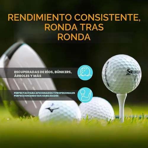 Vista 6 de ZUSSET 100% Recycled Golf Balls - Handpicked & Assorted HIT Away Used Golf Ball Bag - Ready to Play - Ideal for Driving Range Practice & Course