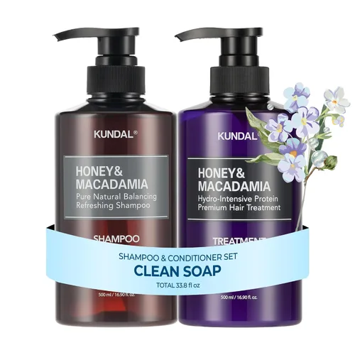Vista 13 de KUNDAL Juego de champú y acondicionador coreano [polvo de bebé] calidad de salón, aroma duradero, hidratante, sin sulfatos, aceite de argán