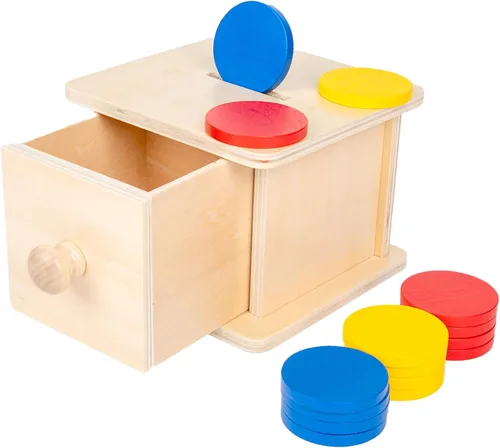 Vista 10 de Adena Montessori Caja de monedas, puerta amarillo-verde, 19.7-39.4 ft
