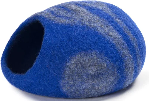 Vista 5 de Twin Critters - Cama cueva de erizo hecha a mano – KubbiHog – para setos (azul sónico)