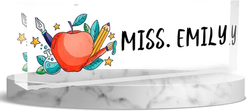 Vista 11 de Placa de nombre de escritorio personalizada, placa de identificación acrílica personalizada para decoración de escritorios, regalos