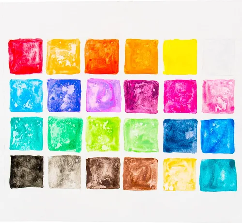 Vista 4 de Hello, Artist! Juego de pastel de acuarela con pinceles, ideal para principiantes, estudiantes y artistas conscientes del valor, a base de agua