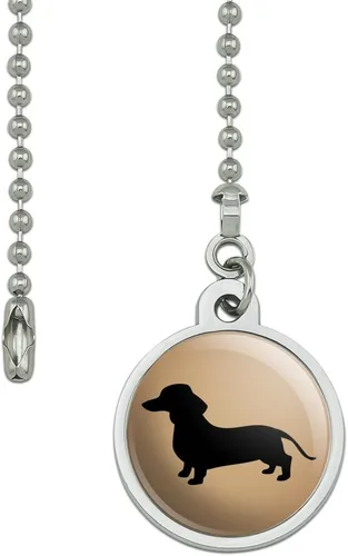 Vista 2 de GRAPHICS & MORE Ventilador de techo para perro Dachshund Wiener y cadena de tracción de luz