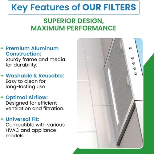 Vista 3 de Filter Everything Filtro de aluminio de repuesto compatible con nVent, Pentair, Hoffman, McLean S10063, s10063sp, S-1006-3, s-1006-3- 8-1/2 x 16-3/4