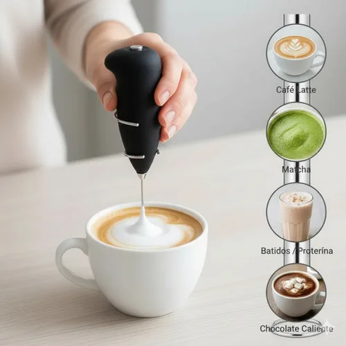 Vista 4 de BATIDOR MANUAL ELÉCTRICO PARA CAFÉ Y BEBIDAS