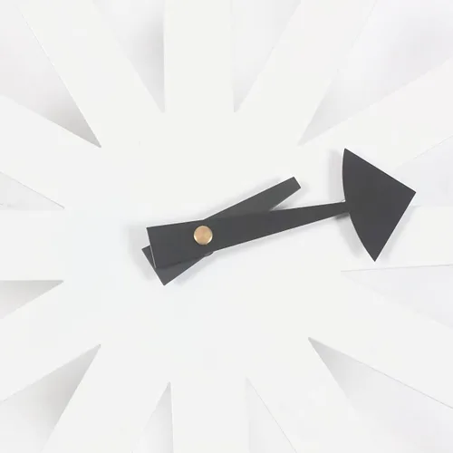 Vista 3 de SHISEDECO Reloj asterisco moderno en blanco, sin tictac, diseño retro de mediados de siglo, reloj de cuarzo de pared silencioso decorativo