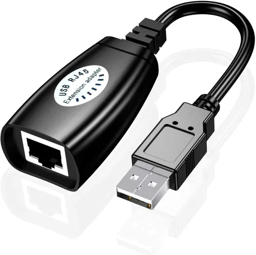 Vista 3 de SNLLMZI - Extensor USB RJ45 sobre Cat5/Cat5e/Cat6/Cat7/Cat8, adaptador de conector de cable de extensión - 2 pares