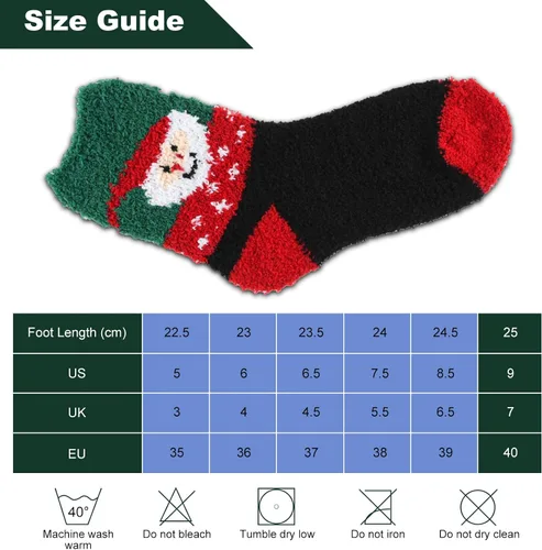 Vista 6 de LKV Calcetines de invierno para mujer, caja de regalo, calcetines de lana gruesa, suaves, cálidos, calcetines casuales para mujer, calcetines