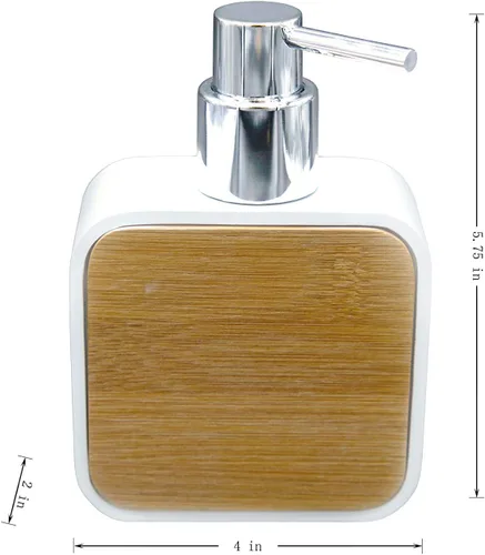 Vista 3 de Marina Decoration Juego de accesorios de baño de 4 piezas de decoración moderna de lujo, incluye dispensador de loción de jabón líquido para baño