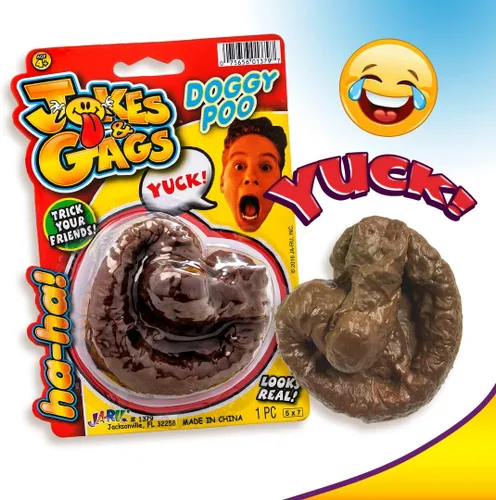 Vista 5 de 2CHILL Caca de perro falsa (1 caca falsa) juguetes realistas para caca falsa para niños Regalos divertidos de broma del día de los inocentes
