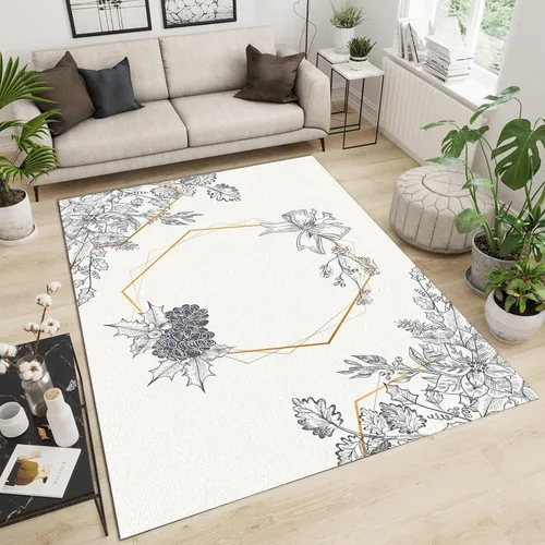 Vista 20 de Alfombra de área de flores simples moradas, alfombra abstracta degradada para interiores, decoración de sala de estar, cálida, suave, duradera
