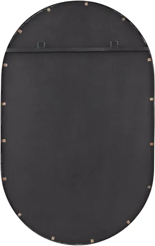 Vista 6 de Uttermost Rapido - Espejo de pared ovalado para tocador, moderno, marco de hierro negro mate, 24 pulgadas de ancho para baño, dormitorio, sala