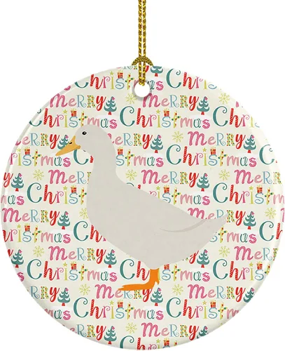Vista 88 de Caroline's Treasures Adorno de cerámica de avestruz común para árbol de Navidad, decoración colgante para el hogar, Navidad, vacaciones, fiesta