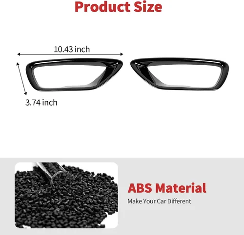 Vista 3 de Jimen Compatible con cubierta de luz antiniebla delantera para Jeep Grand Cherokee 2018-2020 (negro)