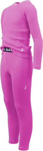 Vista 3 de Nautica Conjunto de ropa interior térmica de 2 piezas de camisa y pantalones para niña
