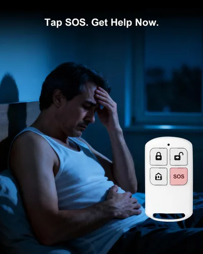 Vista 10 de Sistema de Seguridad Inalámbrico WiFi para el Hogar - Sistema de Alarma Inteligente para Hogar y Empresa, Expandible, Teclado Independiente, Alertas