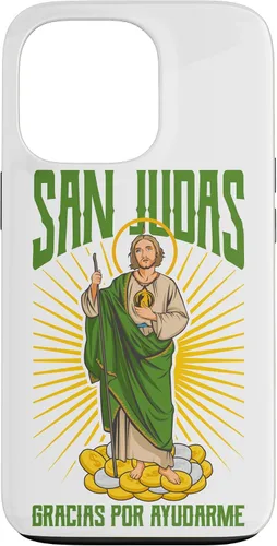 Vista 10 de San Judas Tadeo Gracias por ayudarme - Carcasa para iPhone 17