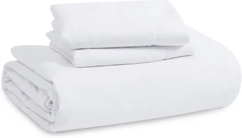Vista 511 de Bedsure Juego de funda de edredón, tamaño individual, suave y prelavado, blanco, 2 piezas, 1 funda de edredón de 68 x 90 pulgadas, cierre