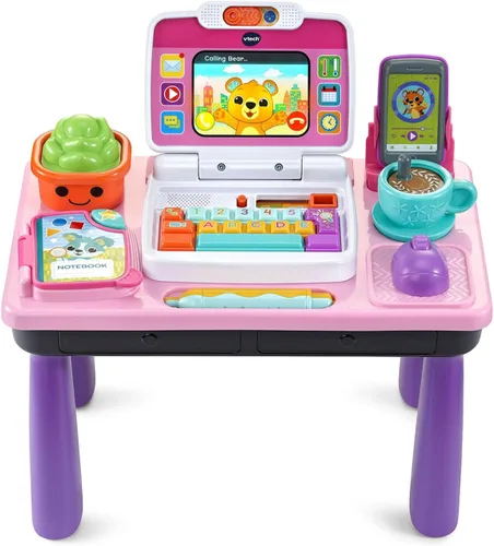 Vista 13 de VTech Little CEO Learning Desk Toddler Activity Center, Pink