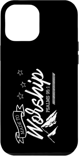 Vista 6 de Funda para iPhone 15 hecha para adorar a Dios Biblia cristiana Fe Montañas Salmos