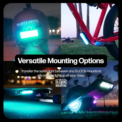 Vista 6 de ShredLights Underglow LED Light for Electric Skateboards, Longboards, Scooters Full RGB, 11 Light Modes, Adhesive Mount
